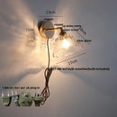DecorBites™ Glass Rotate Copper Wall Sconce | Pull Chain Switch LED Light Fixture