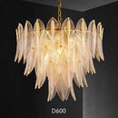 DecorBites™ Glass Leaf Luxury Chandelier LED Pendant Lights for Modern Living Room