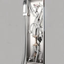 DecorBites™ Dark Grey LED Shower Panel Column with Rainfall Waterfall Spa Jets