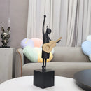Abstract Guitarist Resin Sculptures by DecorBites™: Musical Instrument Decor for Home