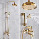 DecorBites™ Dual Handle Rainfall Shower System with Sliding Bar - Wall Mounted Bathroom Mixer