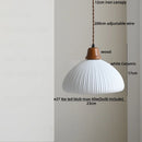 DecorBites™ Brown Wood Ceramic Tassel LED Pendant Lights for Modern Interior Lighting