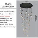 DecorBites™ Crystal Ball Pendant Light for Modern Living Room, Black & Gold Luxury Fixture