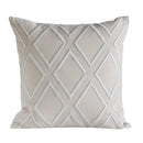 DecorBites™ Geometric Embroidery Cushion Cover Navy Blue White Yellow 50x50cm Home Decor Pillow