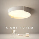 DecorBites™ LED Ceiling Lamp Master Bedroom White Gray Modern Round Study Room