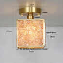 DecorBites™ Crystal Glass LED Ceiling Light Copper Canopy Nordic Modern Design