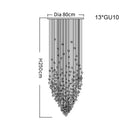 DecorBites™ Crystal LED Chandelier: Modern Luxury Staircase Pendant Light for Hallway & Lobby