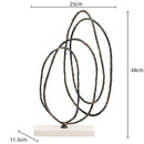 DecorBites™ Geometric Abstract Face Metal Statue Figurine Home Decoration