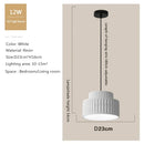 DecorBites™ Cream Resin LED Pendant Light for Home Decor