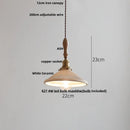 DecorBites™ LED Pendant Light Ash Wood White Ceramic Japanese Style Hanging Lamp
