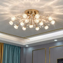 DecorBites™ Dendritic Crystal Ceiling Lamp: Nordic Luxury Glass Flower Chandelier for Bright Decor