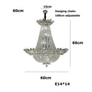 DecorBites™ K9 Crystal Chrome LED Chandelier for Trendy Living Room Lighting