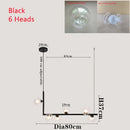 DecorBites™ Dual Glass Lamp Ceiling Chandelier LED Suspension Light for Dining and Kitchen