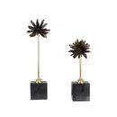 DecorBites™ Crystal Handicraft Artificial Flower Metal Figurine Home Decor Accessory