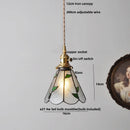 DecorBites™ Glass LED Pendant Lamp: Handmade Japanese Style Adjustable Hanging Light Fixtures