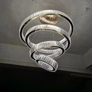 DecorBites™ Crystal Round Chandelier: Elegant Stair Pendant Light for Luxury Home Decor