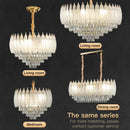 DecorBites™ Crystal Feather Chandelier: Luxury French Retro LED Lamp for Living and Dining Room