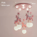 DecorBites™ Kids Dream Carousel Chandelier: Modern, Creative & Cute Bedroom Pendant Light