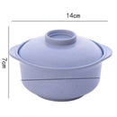 DecorBites™ Japanese Style Instant Noodle Rice Bowl with Lid - Healthy Tableware