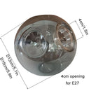 DecorBites™ Gray Glass Shade Replacement for E27 Lamp with Screw Fitter Opening