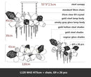 DecorBites™ Gold Steel LED Pendant Lights with Cognac/Gray Glass Shades