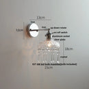 DecorBites™ Clear Glass LED Wall Sconce Pull Chain Modern Light Fixtures