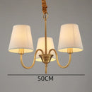 DecorBites™ Copper Ceiling Chandelier with Fabric Lampshade for Living Room and Bedroom