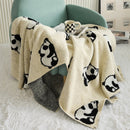 DecorBites™ Kawaii Panda Jacquard Throw Blanket