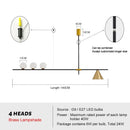 DecorBites™ Glass Chandelier Pendant Light for Dining Room Kitchen Fixtures