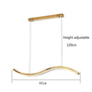 DecorBites™ Crystal LED Pendant: Modern Minimalist Chandelier for Home Dining Living Room Decor