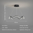 DecorBites™ Circle Wave LED Pendant Chandelier for Modern Living Dining Bedroom Lighting