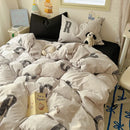 DecorBites™ Cartoon Pattern Cotton Fitted Sheet Set – Soft & Cozy Bedding for Adults & Kids