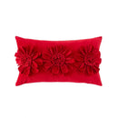 DecorBites™ 3D Velvet Flower Pillow Covers in Yellow Beige 45x45cm