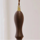 DecorBites™ Green Glass Walnut Wood LED Pendant Light, Nordic Modern Hanging Lamp
