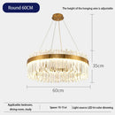 DecorBites™ Crystal Pendant Chandelier Light - Nordic Luxury Gold Ceiling Lighting for Living Room