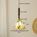 DecorBites™ LED Walnut Copper Pendant Light with Knob Switch - Modern Style Lighting Fixtures