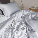 DecorBites™ Egyptian Cotton Flowers Embroidery Bedding Set 6-Piece Home Textiles