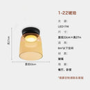 DecorBites™ Glass LED Ceiling Light in Amber/Gray/Green - Modern Indoor Lighting for Various Spaces