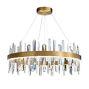 DecorBites™ K9 Crystal LED Round Chandelier for Kitchen Living Room Bedroom Decor