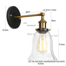 DecorBites™ Industrial Clear Glass Wall Sconce Light for Stair, Foyer, Bedroom.