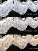 DecorBites™ Crystal Bead Chandelier LED Lights for Modern Luxury Home Decor & Bedroom