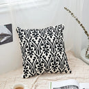 DecorBites™ Geometric Embroidery Cushion Cover 45x45cm Black Grey Soft Cozy for Home Decor