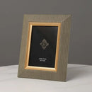 DecorBites™ Leather Metal Picture Frame: Luxury Office Study Bedroom Decor & Gift