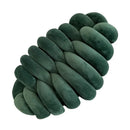 DecorBites™ Knot Plush Christmas Green Throw Pillow for Aesthetic Home Decor