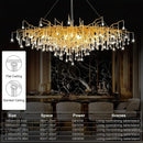DecorBites™ Gold Crystal Tree Branch Chandelier for Dining Living Room Bedroom Decor