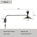 DecorBites™ Adjustable Long Arm Wall Lamp for Reading, Bedroom, LED Minimalist Swing Lighting