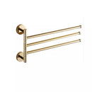 DecorBites™ Copper Swivel Towel Bars Wall Mounted Bathroom Towel Holder Rack Gold 32cm