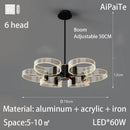 DecorBites™ Acrylic Lustre Chandelier for Living Room, Bedroom, Kitchen - Hanging Ceiling Lamps