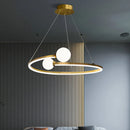 DecorBites™ Gold Nordic Ring LED Ceiling Chandelier for Dining Room Pendant Lighting