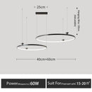 DecorBites™ Circular All-Copper Italian Style LED Pendant Lamp for Living Room and Bedroom